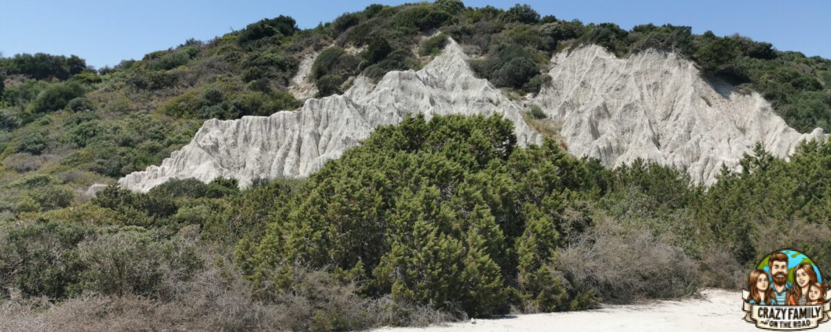 white sandstone mountains