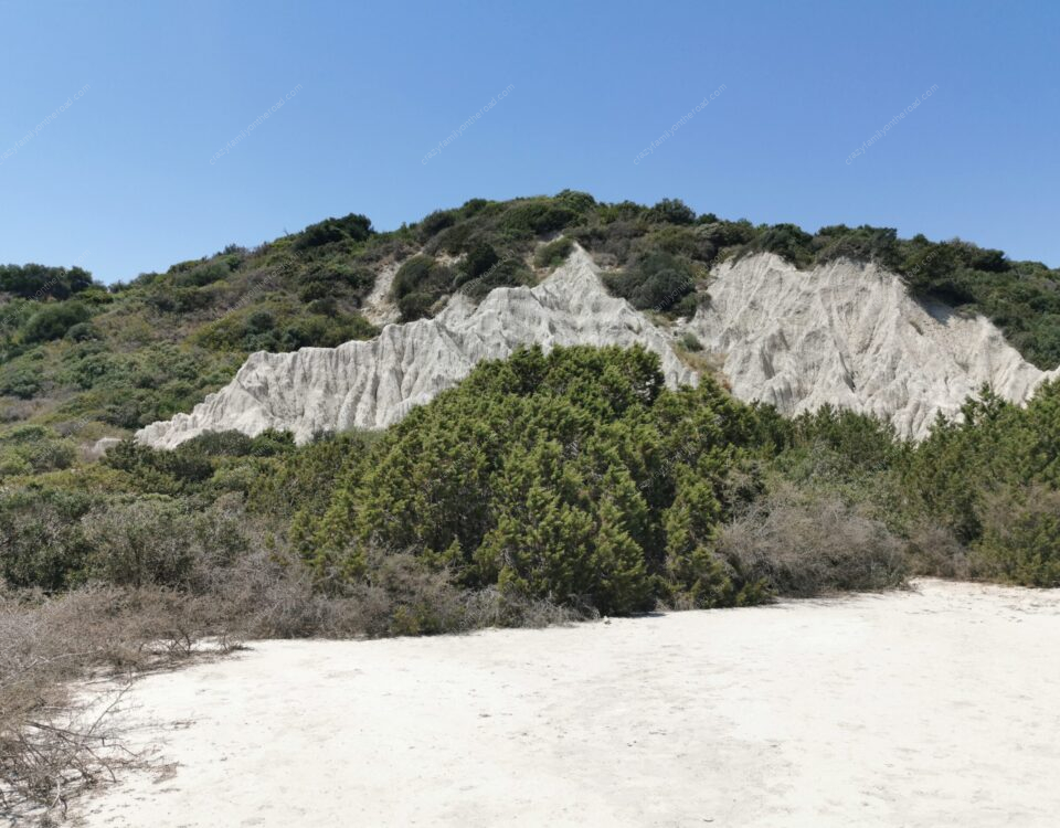 white sandstone mountains